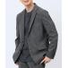 повседневный костюм [ стрейч омыватель bru легкий уход ]taka кий 2 кнопка жакет проверка серый ( выставить возможность ) мужской 