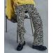  брюки Leopard широкий распорка плиссировать брюки Leopard рисунок . леопардовая расцветка женский брюки плиссировать женский 