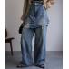  джинсы Denim Denim брюки юбка Layered повреждение Denim брюки [ анимация есть ] женский 