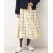  юбка [...] ворсистый в клетку переключатель юбка-клеш (XS~L)