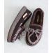 deck shoes мокасины MINNETONKA( Minnetonka ) / вязаный стежок боа мокасины 24M08 женский 