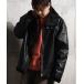  мутон жакет мутоновое пальто кожзаменитель B-3 "куртка пилота" / Faux leather B-3 flight jacket мужской reti