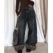  широкий брюки джинсы Denim Denim брюки Leopard рисунок roll выше широкий Denim брюки женский 