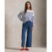  Ralph Lauren широкий брюки джинсы Denim Denim брюки широкий нога укороченные брюки джинсы женский 