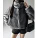  пальто внешний [ 2WAY ] воротник-стойка Mix мех котороткое пальто | stand-collar mix fur short coatrete