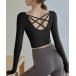  женский задний двойной Cross cup имеется йога пилатес одежда tops женский 