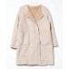 [SLOBE IENA] мутоновое пальто FREE бежевый женский 