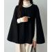 [callautia] пончо LARGE черный женский 