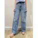  джинсы Denim Denim брюки высокий laiz -тактный ride широкий cargo Denim женский 