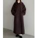 [callautia] пальто с отложным воротником SMALL темно-коричневый женский 