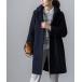 [Pierrot] пальто с отложным воротником M темно-синий женский 