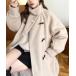 [moment+] полупальто "даффл коут" M бежевый женский 