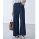  джинсы Denim Denim брюки [ талия переворот Denim ] талия Shape Denim широкий брюки женский 