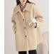 [FUNALIVE] пальто с отложным воротником LL бежевый женский 