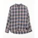[NANO universe] в клетку длинный рукав фланель рубашка Mb люмен z