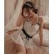  бюстгальтер шорты комплект Heart оборка лента slip One-piece baby doll culu439