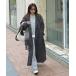 [COURO] пальто с отложным воротником L уголь женский 