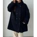 [callautia] пальто с отложным воротником LARGE черный женский 