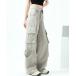  брюки-карго высокий талия с обратной почтой широкий брюки-карго женский 