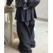  слаксы брюки Skirt layered frill wide pants женский 