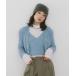 [HANNE] вязаный ансамбль FREE голубой женский 