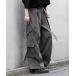  брюки-карго высокий талия dore-p широкий hakama отверстие s Ran to карман брюки-карго мужской женский 