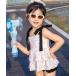  купальный костюм Kids купальный костюм плечо лента общий рисунок tia-do платье + оборка брюки + колпак 3 позиций комплект Kids ребенок девочка 