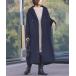 [BEAMS HEART] пальто с отложным воротником FREE темно-синий женский 