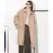 [NANO universe] пальто с отложным воротником FREE бежевый женский 