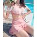 купальный костюм оборка off плечо купальный костюм / раздельный женский 