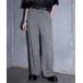  слаксы [SERACE]Loose wide straight tweed slacks / Roo z широкий распорка твид слаксы мужской re