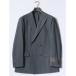 повседневный костюм [ шерсть . стрейч ] Hsu ti -тактный двойной жакет серый ( выставить возможность ) мужской 