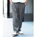  широкий брюки брюки linen Like dry Touch Semi-wide ткань to регулировка ремень 1 tuck брюки мужской 