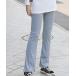  брюки ребра flare pants женский 
