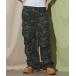  брюки-карго DISPARK/ колено tuck камуфляж брюки-карго женский 