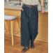  джинсы Denim Denim брюки высокий талия tuck широкий распорка Denim брюки женский мужской 