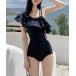  купальный костюм [MAGASIN DE MODE Onjna]asimeto Lee плавание одежда купальный костюм KNF-TP женский 