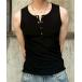  майка [Chikashitsu +]henley neck sleeveless 2 / [chikasitsu плюс ] застежка с планкой майка мужской женский 