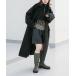 [KBF] пальто с отложным воротником 36 черный женский 