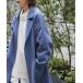 [PUBLUX] Пальто Честерфилд свободный grayish голубой женский 