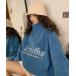 [Nia] тренировочный cut and sewn LARGE голубой женский 