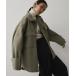[DFFUR.] пальто с отложным воротником FREE хаки женский 