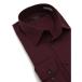  формальный рубашка [ форма устойчивость ] Semi-wide длинный рукав рубашка темный цвет вино / черный мужской 