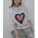 t����� ��HOLY NUMBER 7��OVERSIZED HIP HOP DANCE STUDIO HEART GRAPHICS SHORT SLE