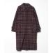 [HARE] в клетку пальто с отложным воротником M Brown мужской 