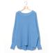 [studio CLIP] длинный рукав вязаный FREE голубой женский 