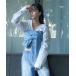 [qumerry.] bare top MEDIUM индиго голубой женский 
