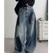  джинсы Denim Denim брюки повреждение широкий Denim женский 