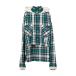 ֥饦  Hoodie Combine Checkered Shirt ǥ