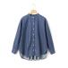  блуза рубашка MidiUmi tuck рукав Denim рубашка женский 